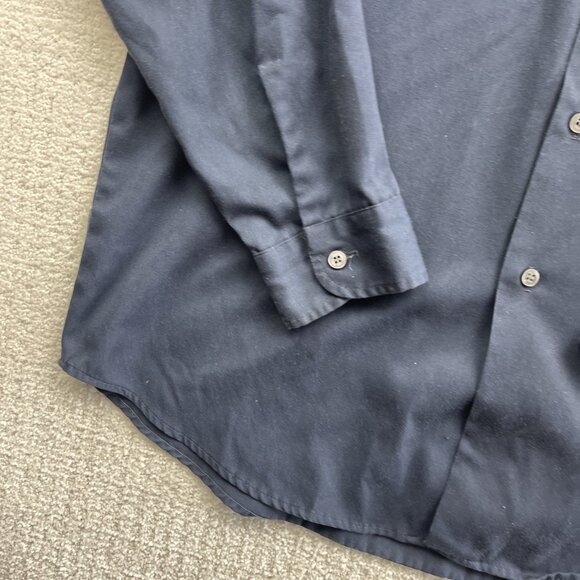 Vintage Air Transat Canada Employee Button Up Shirt Uniform Men Sz L Navy Blue * - Picture 6 of 16